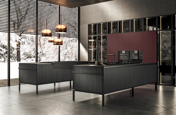 Regula by Binova - modern kitchen, kitchen cabinets, Binova cabinets chicago, modern design, european kitchen, italian, custom kitchen cabinets, Regula by Binova, dining furniture, kitchen Chicago, contemporary kitchen, wooden kitchen, minimalistic kitchen, urban interior, black kitchen