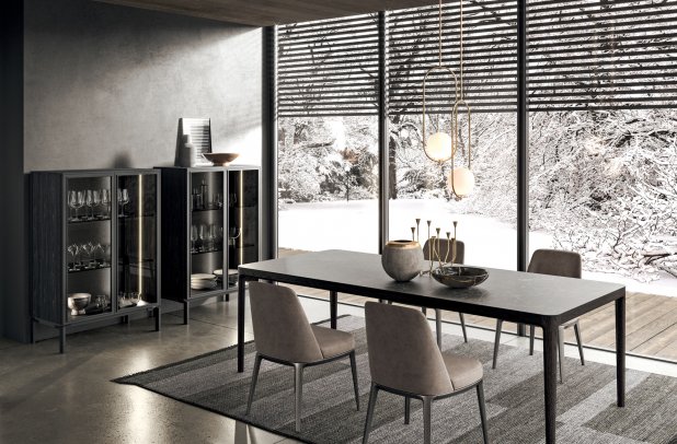 Regula by Binova - custom kitchen cabinets, wooden kitchen, modern design, minimalistic kitchen, kitchen Chicago, kitchen cabinets, dining furniture, modern kitchen, european kitchen, italian, Regula by Binova, black kitchen, Binova cabinets chicago, urban interior, contemporary kitchen