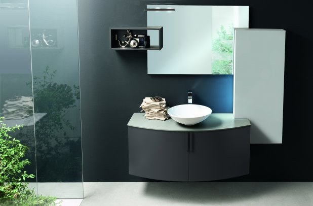 Topazio by Artesi - white bathroom, modern bath, bathroom furniture, Italian furniture, cabinets, Topazio, bathroom interior