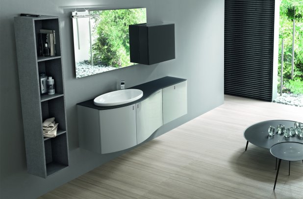 Topazio by Artesi - modern bath, Italian furniture, cabinets, bathroom furniture, Topazio, bathroom interior, white bathroom