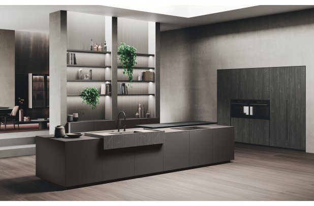 Bluna by Binova - black kitchen, dining furniture, kitchen cabinets, european kitchen, kitchen Chicago, Bluna by Binova, italian, wooden kitchen, custom kitchen cabinets, contemporary kitchen, minimalistic kitchen, Binova cabinets chicago, modern kitchen, urban interior, modern design