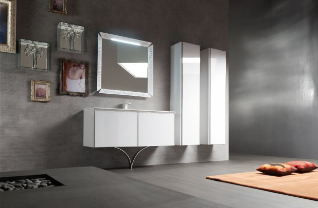 Onyx by Artesi - bathroom mirror, modern bathroom, clean design, Chicago bath, bathroom furniture, Onyx bathroom, Italian furniture