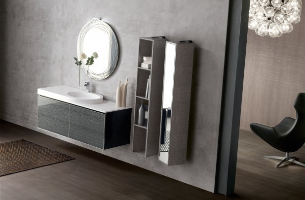Onyx by Artesi - bathroom furniture, clean design, Onyx bathroom, Italian furniture, Chicago bath, bathroom mirror, modern bathroom