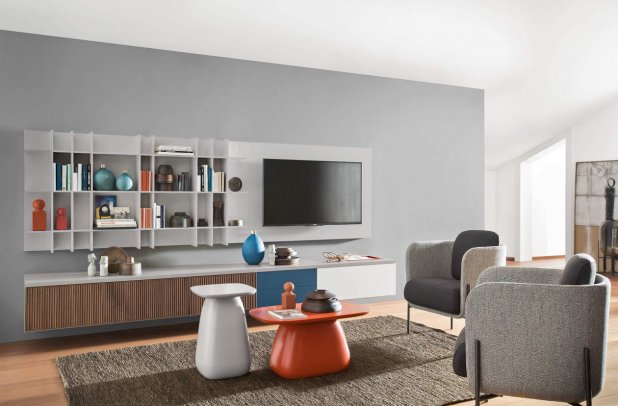 Eclectic Residence by Novamobili - italian modular entertainment system, modern media walls