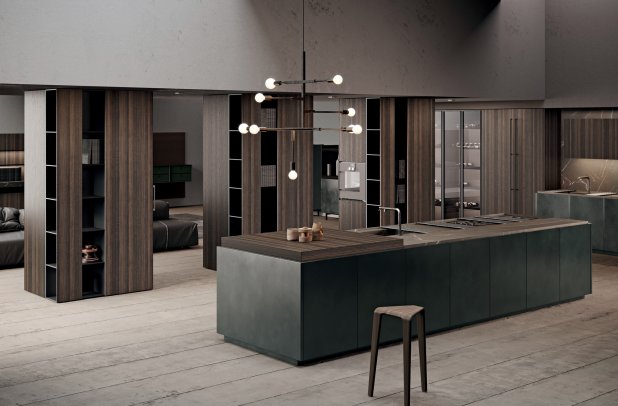 Scava by Binova - dining furniture, modern kitchen, urban interior, Binova cabinets chicago, black kitchen, minimalistic kitchen, kitchen cabinets, contemporary kitchen, european kitchen, wooden kitchen, kitchen Chicago, italian, custom kitchen cabinets, modern design, Scava by Binova