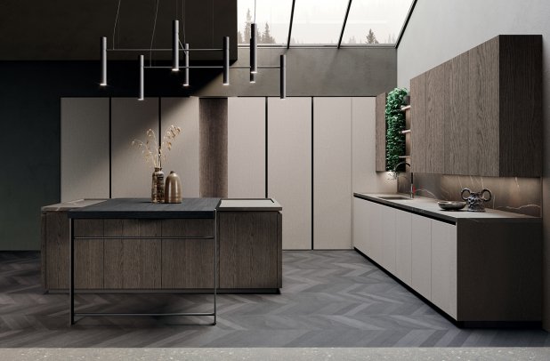 Bluna by Binova - minimalistic kitchen, kitchen cabinets, black kitchen, european kitchen, custom kitchen cabinets, Binova cabinets chicago, modern kitchen, wooden kitchen, contemporary kitchen, Bluna by Binova, italian, dining furniture, modern design, urban interior, kitchen Chicago